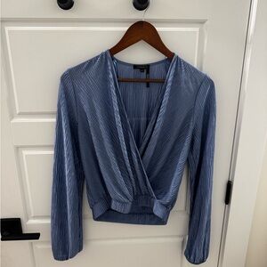Dynamite Satin Twist Front Holiday Blouse (P/S)